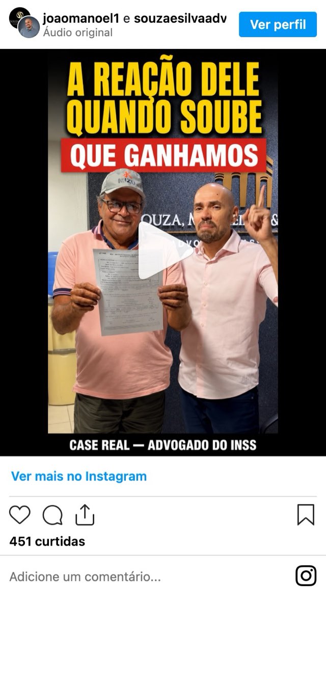 Mais uma benção chegando — entrega de benefício